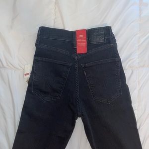 Levis Mile high super skinny black sz 24 jeans